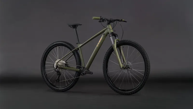 Cube Aim SLX Mountain Bike in Dusty Olive/Gold-1